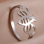 Frauenring Biene Silber