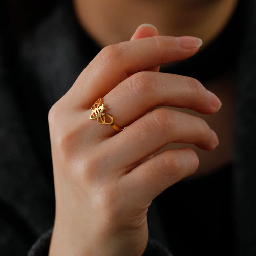 Frauenring Biene Gold