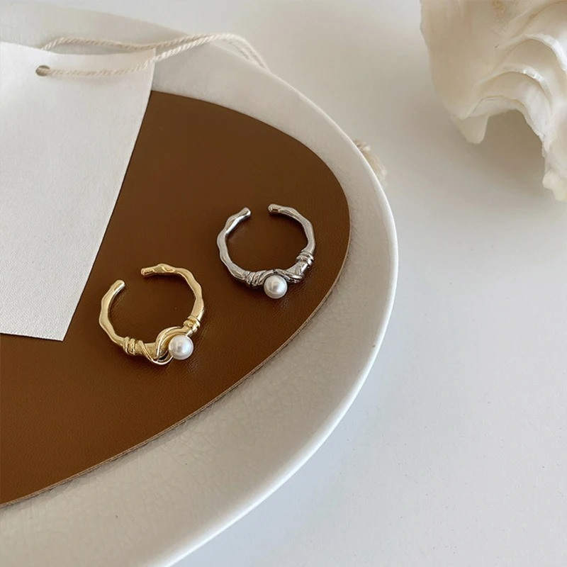 Damenring mit weißer Perle Silber