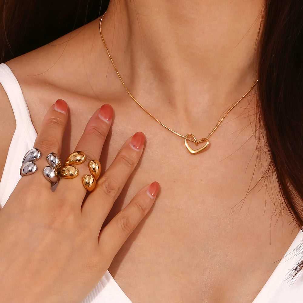 Origineller Ring Wassertropfen Silber