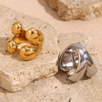 Origineller Ring Wassertropfen Gold