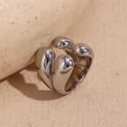 Origineller Ring Wassertropfen Silber