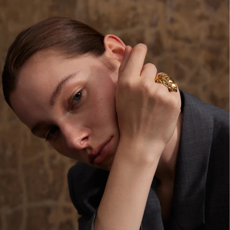 Ring Palmblatt Gold