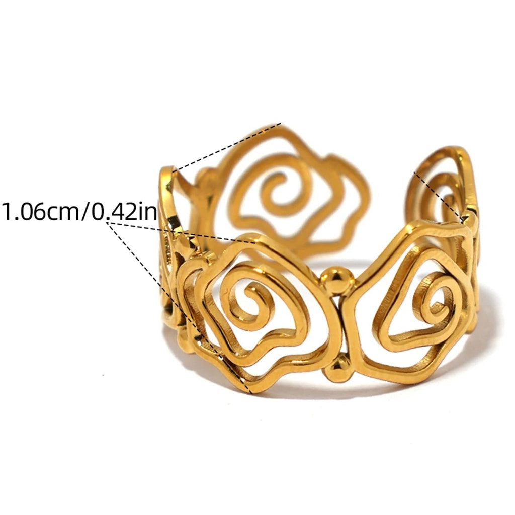 Feiner vergoldeter Spiralring