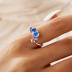 Silberner Lotusblüten-Ring