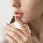 Silberner Lotusblumenring für Damen