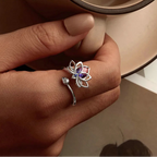 Lotusblumenring aus Kristall