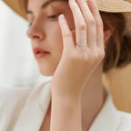 Lotusblume Damenring Silber