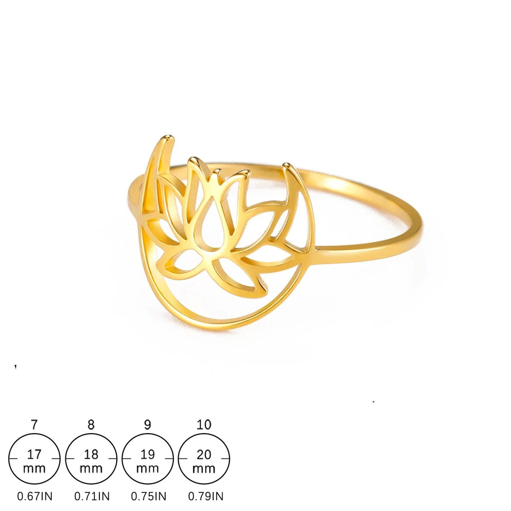 Zen Lotusblume Damenring