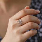 Zen Lotusblume Damenring Silber