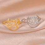Zen Lotusblume Damenring Silber