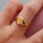 Gravierter Ring Wildblume Sonnenblume