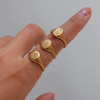 Gravierter Ring Wildblume