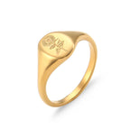 Gravierter Ring Wildblume Sonnenblume