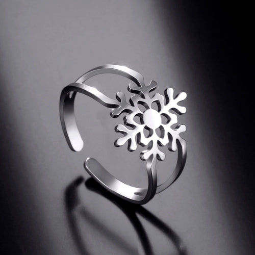 Schneeflockenring Damen Ring Silber
