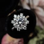 Schneeflockenring Damen Winter Silber Zirkone