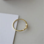 Damen Schneeflocken Ring Winter Gold