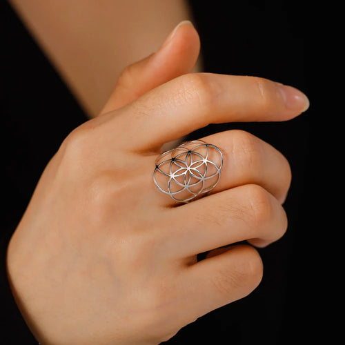 Lebenssamen Ring Damen Ring Silber