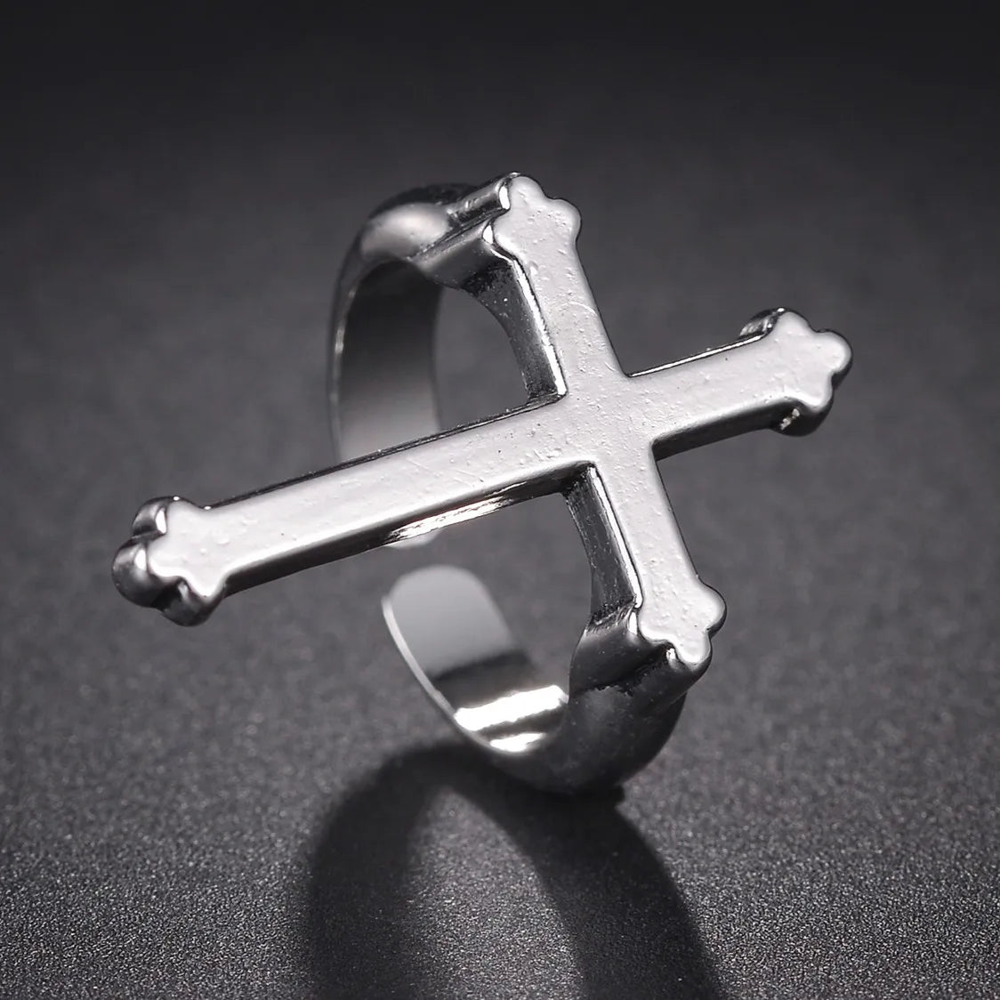 Herrenring Siegelring Christliches Kreuz silber
