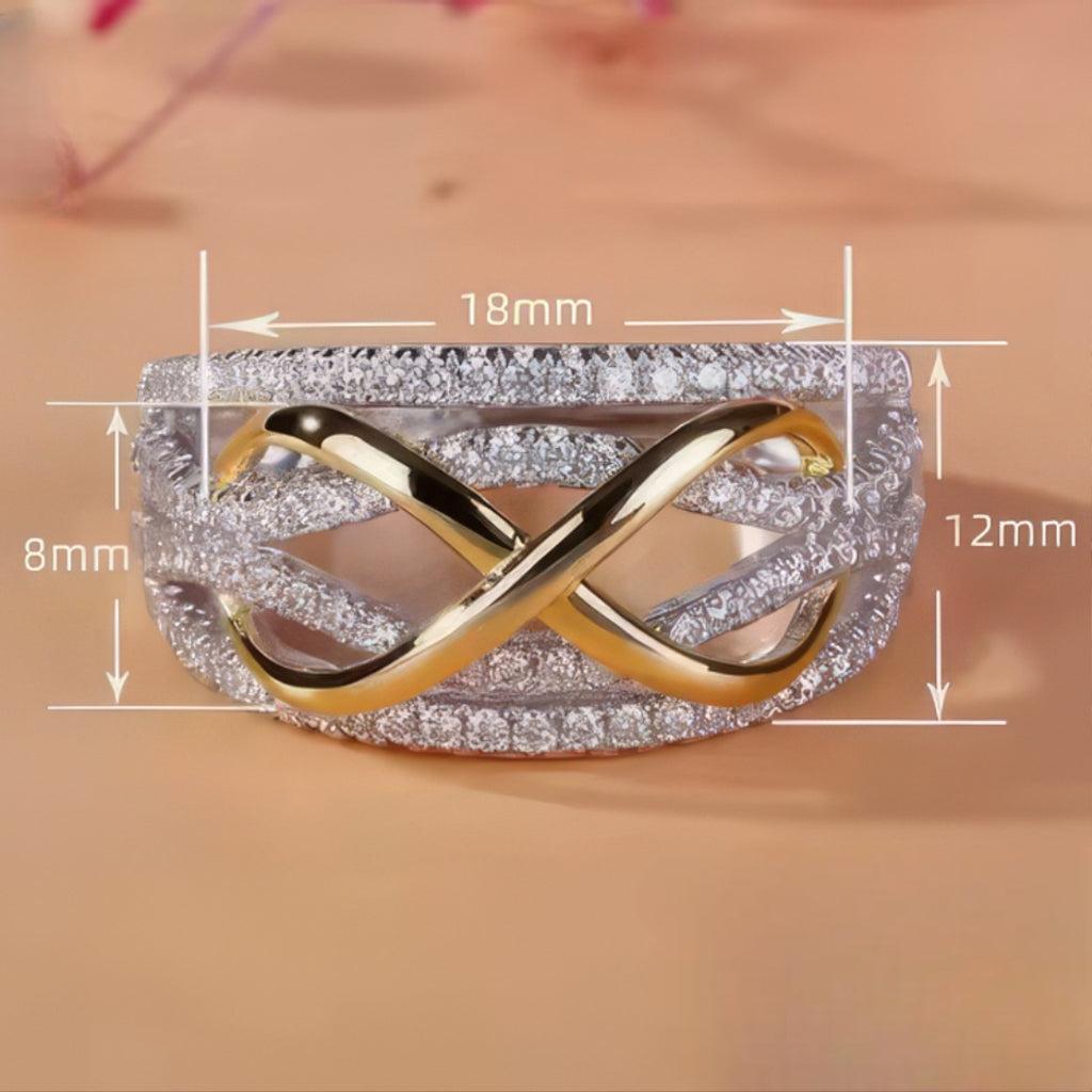 Unendlicher Ring aus Gold & Diamant für Frauen 