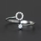 Bague initiale femme - lettre o