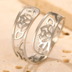 Ring mit Lotusblumen Silber