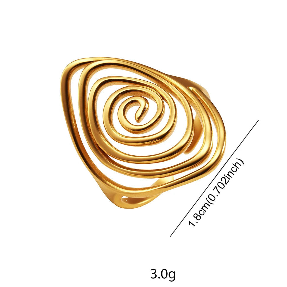 Breiter Ring in strukturierter Spiralform