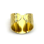 Breiter Unisex-Ring mit hebräischer jüdischer Gravur