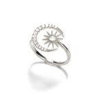 Mondring Damen Ring Sterne Sonne Silber