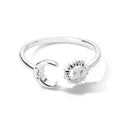Ring Mond Sonne Gestirne Frau Silber