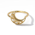 Mond Sterne Damenring Gold