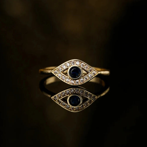 Türkisblauer böser Blick Ring