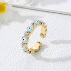 Ring Böses Auge Blau Türkischer Stil Bohème türkis