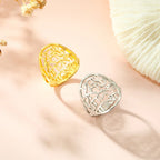 Unisex-Ring mit jüdischer hebräischer Gravur Silber