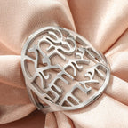Unisex-Ring mit jüdischer hebräischer Gravur Silber