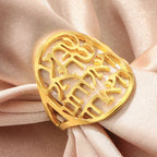Unisex-Ring mit jüdischer hebräischer Gravur Gold
