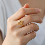 Hexenknoten Ring Gold