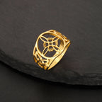 Hexenknotenring Damen Schutzring Wiccan Gold