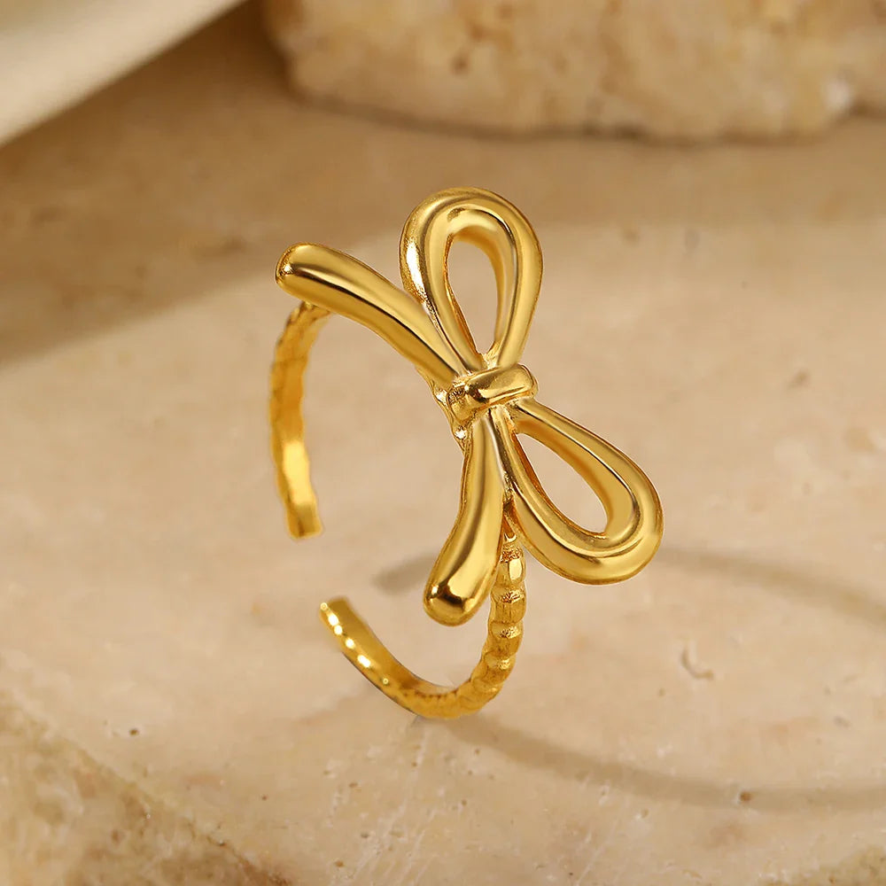 Damen-Schleifenring aus Gold