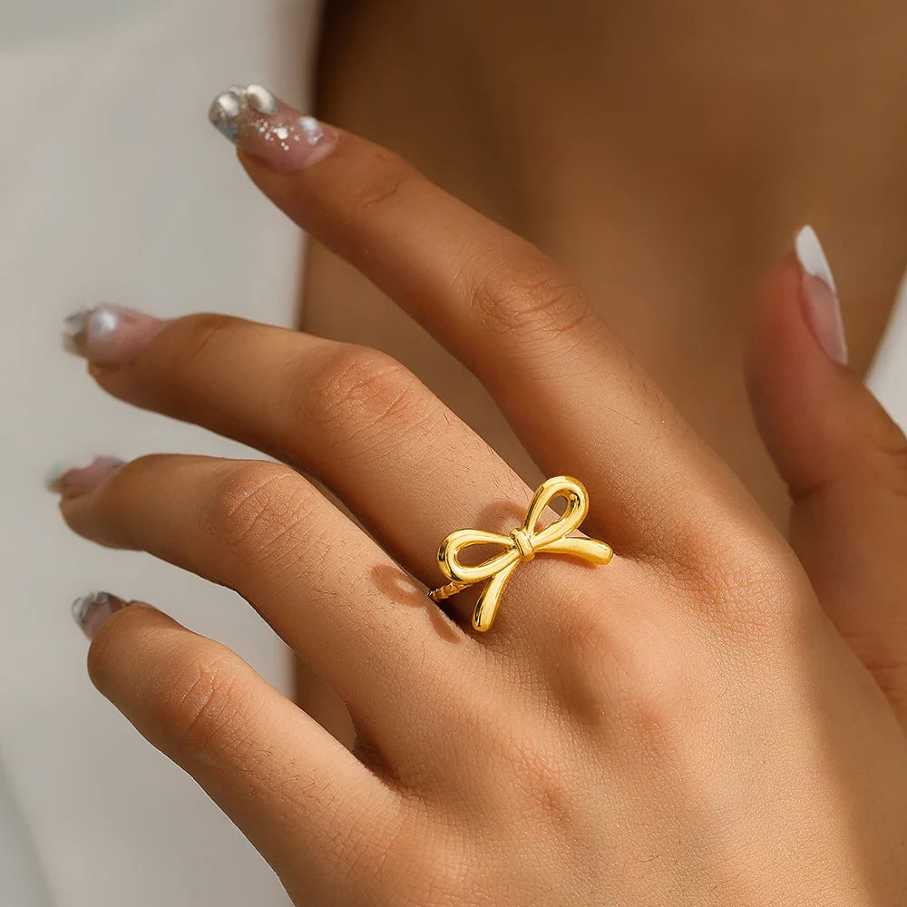 Damen-Schleifenring aus Gold