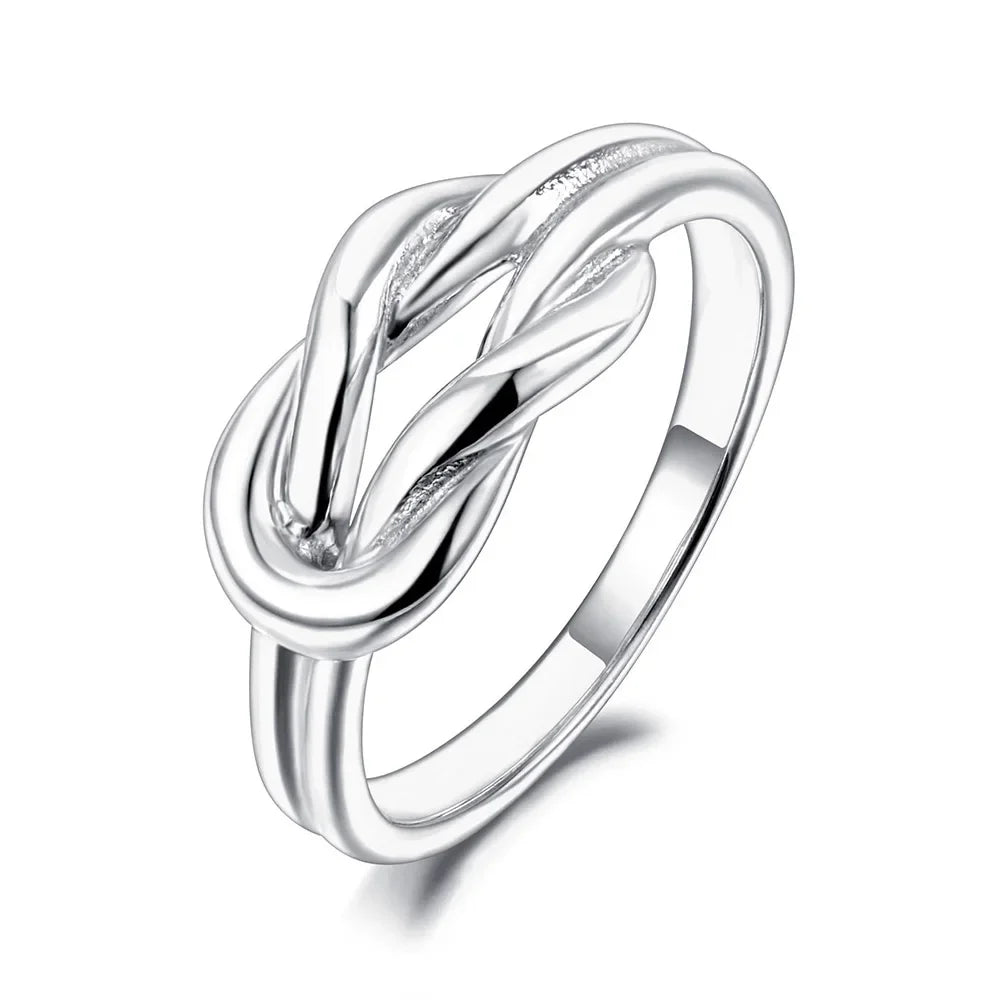 Ring mit Knoten für Damen in Silber