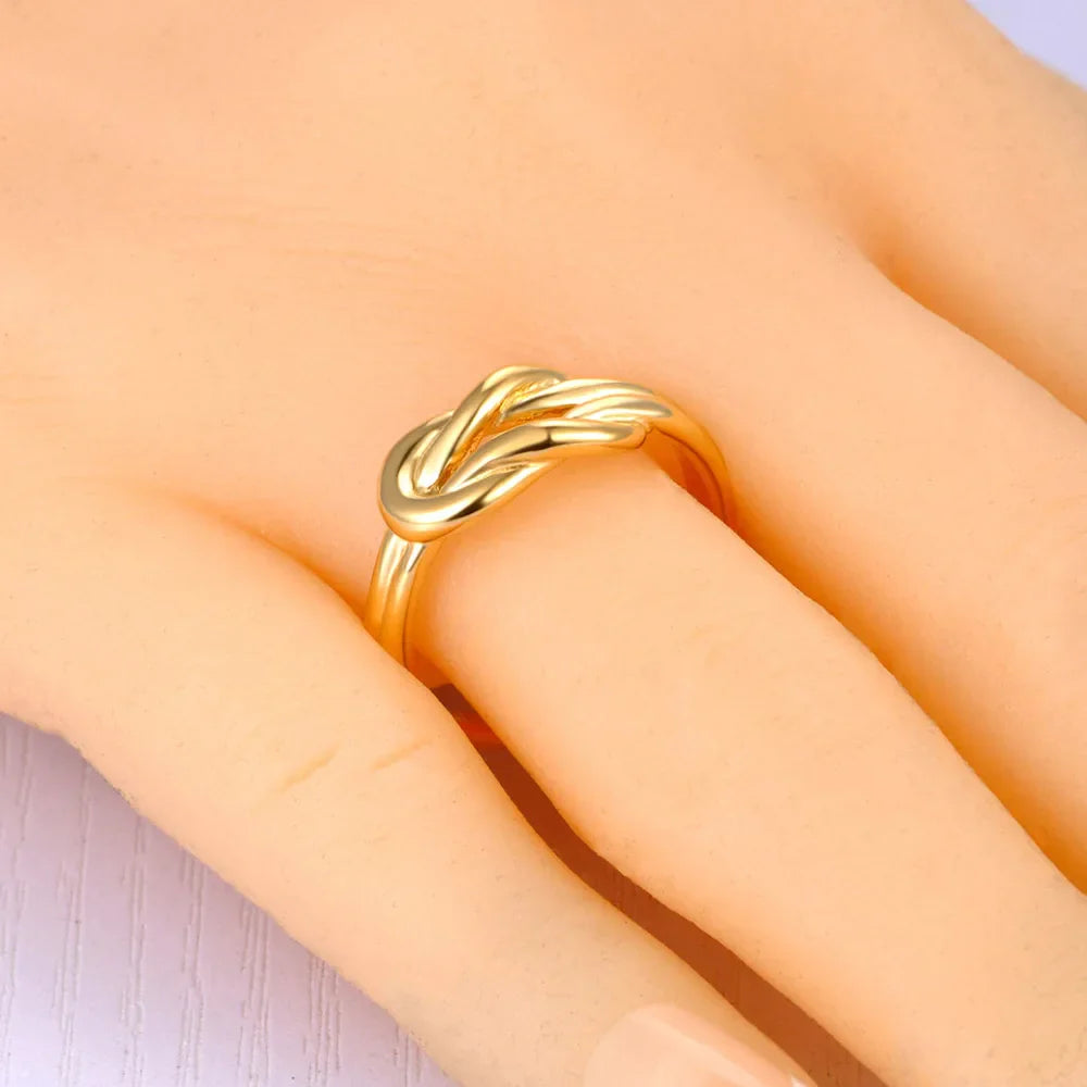 Ring mit Knoten für Damen in Gold