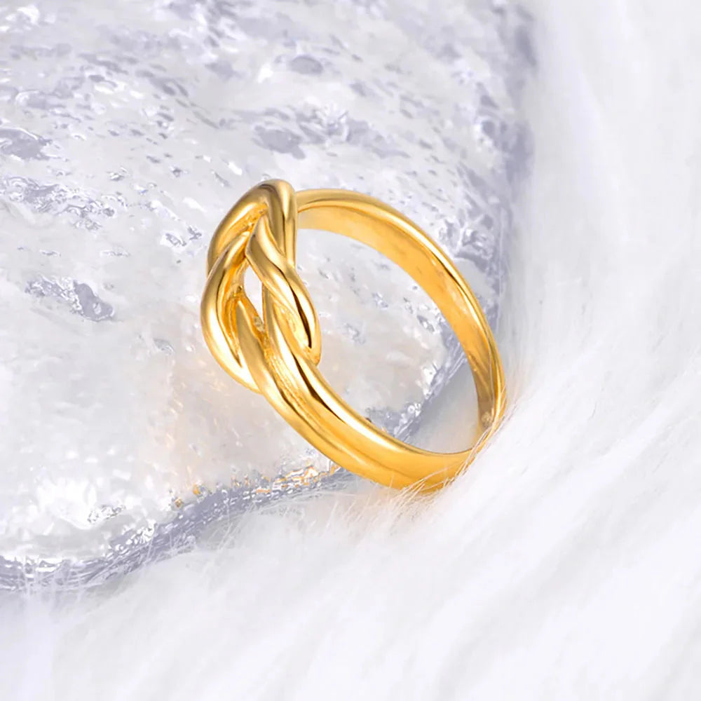Ring mit Knoten für Damen in Gold