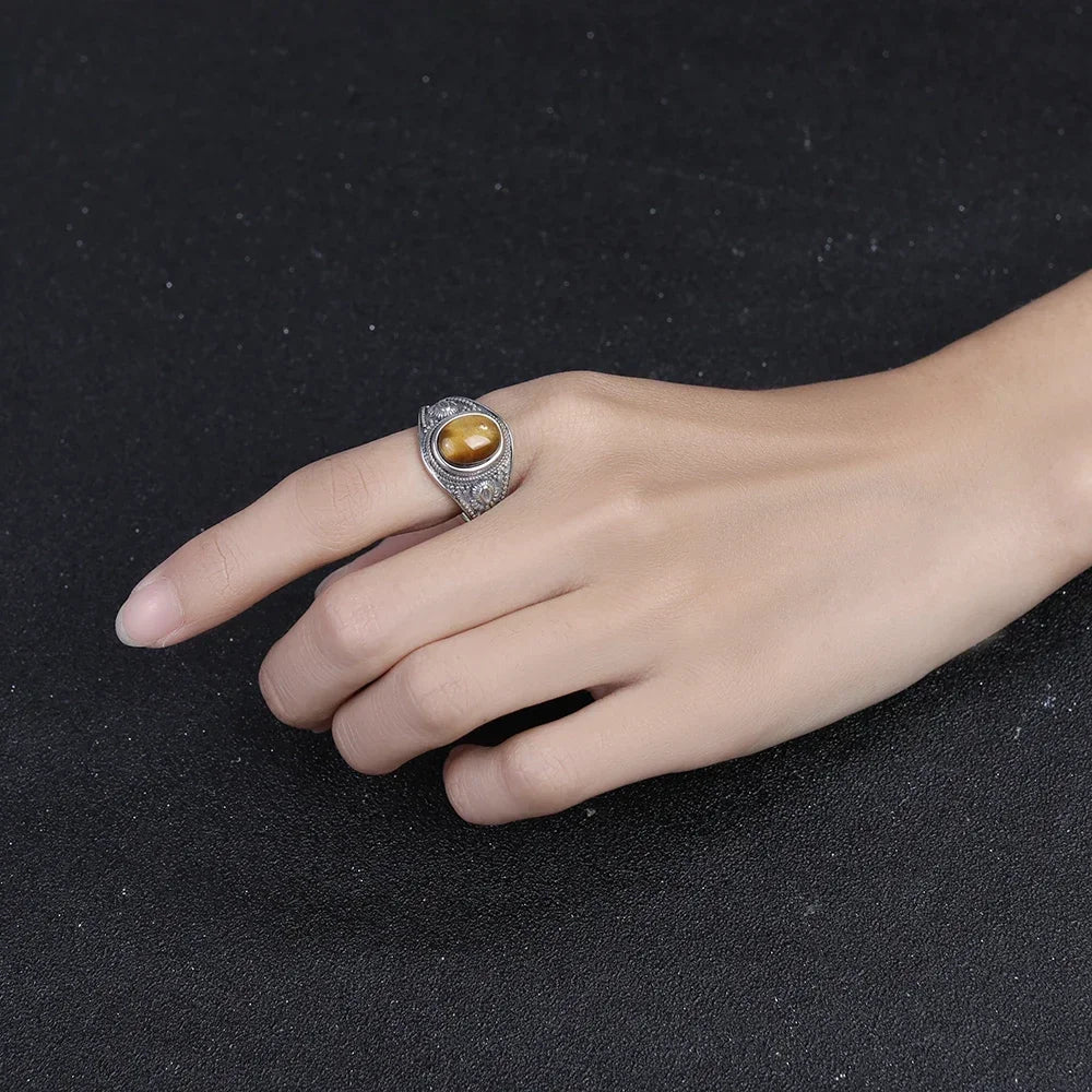 Tigerauge Ring Damen