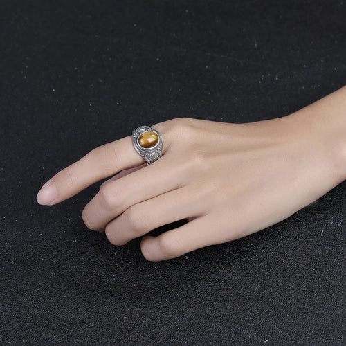 Tigerauge Ring Damen