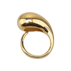 Origineller Ring großer Wassertropfen gold