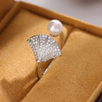 Ring Jakobsmuschel und Perle Muschel