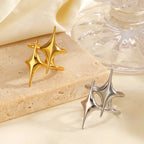 Offener Ring mit doppelten Sternen aus Gold