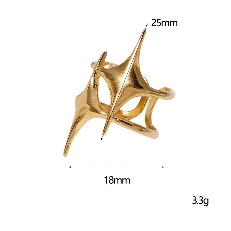 Offener Ring mit doppelten Sternen
