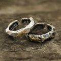 Bague ouverte homme motif étoile solaire